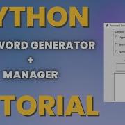 Password Generator And Manager With GUI Python Projects For Beginners Tkinter Tutorial