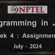 NPTEL Programming In Java Week 4 Assignment 4 Answers Solution Quiz 2024 July