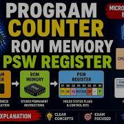 Program Counter ROM Memory PSW Register Explained