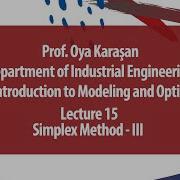 Simplex Method III IE 202 Intro To Modeling And Optimization Lecture 15