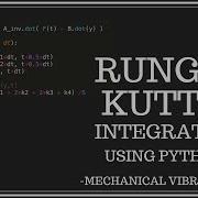 Реализация интегратора Рунге Кутты 4 го порядка с использованием Python