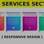 Responsive Our Services Section Using Html CSS And Bootstrap