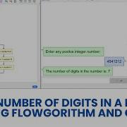 Count Number Of Digits In A Number Using Flowgorithm And C