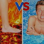 Walk On Fire Or Swim Through Ice Extreme Hot Vs Cold Challenge Last Girl To Leave Icy Pool Wins