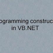 Programming Constructs In VB NET VB VB Net BetaQsolutions