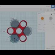 Tinkercad 3D Design Basic Fidget Spinner 2