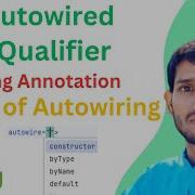 Autowired And Qualifier Annotation Autowire ByName And ByType Configure Autowiring In XML Java