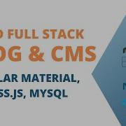 Part 1 FullStack Blog And CMS With Angular Material Express Js MySQL And Tailwind CSS