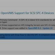 OpenVMS Support For SCSI SPC 4 Devices