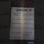 Easy To Make Chart On Generation Of Computer Easy Method