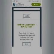 Cisco Python Essentials Final Test Solution