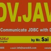 Steps To Communicate JDBC With Database Part 2 Advanced Java Training Tutorial Mr Sai