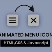 Animated Menu Icon With HTML CSS JavaScript Web Design Tutorial