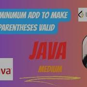 921 Minimum Add To Make Parentheses Valid Java LeetCode Easy Way Leetcode Leetcodejava