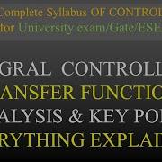Lec 51 Integral Controller Block Diagram Transfer Function Analysis Control System R K Classes