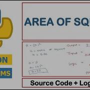 Python Program To Find Area Of Square
