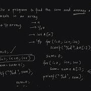 Printing The Sum And Average Of Array Elements