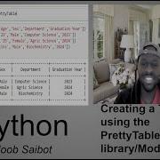 Python Creating A Table Using The PrettyTable Library Module
