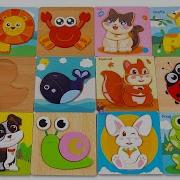 Best Learning Animal Names With Matching Puzzles Preschool Learning Video For Kids Toddlers
