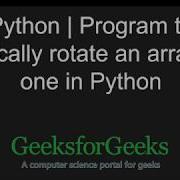 Python Programming Tutorial Cyclically Rotate An Array By One List Slicing GeeksforGeeks