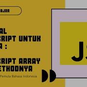 Tutorial Javascript Array Pemula Bahasa Indonesia