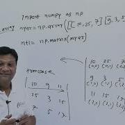 Transpose Of Matrix In Python Hindi