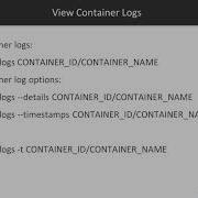 Docker Fundamentals View Container Logs Packtpub Com