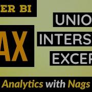 Power BI DAX Tutorial 23 50 What Is UNION Intersect Except In DAX