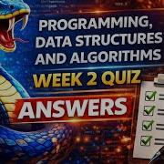 Programming Data Structures And Algorithms Using Python Week2 Quiz Answers