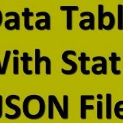 Using JQuery Data Table With JSON File Tecqmate