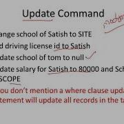 Database Management Systems 6 Is Null And Is Not Null SQL Update And Delete SQL Number Functions