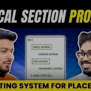 Lecture 16 Critical Section Problem Race Condition In OS