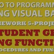 5 Pp1 VB Calculating Student GPA Functions And Procedures