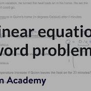 Linear Equation Word Problems
