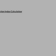 Selection Index Calculation