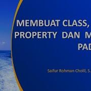 MEMBUAT CLASS OBJECT PROPERTY DAN METHOD DENGAN JAVA