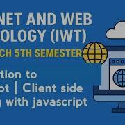 Introduction To Javascript Client Side Scripting With Javascript Internet Web Technology