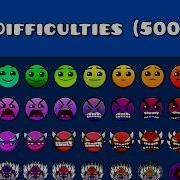 500 Geometry Dash Difficulty Faces ULTIMATE COLLECTION