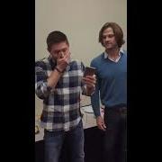 Jared Padalecki And Jensen Ackles Impersonating Ruth Connell And Mark Sheppard