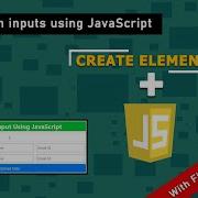 How To Create Element Using JavaScript Create Form Inputs Codingstudio Coding Studio