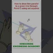 How To Draw Parallel Line To A Given Line Using Set Square Youtubeshorts Shortsviral Enggdrawing