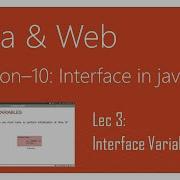 Interface In Java 3 Interface Variables