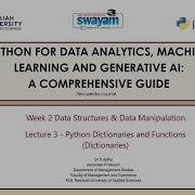 WEEK 2 LECTURE 3 PYTHON DICTIONARIES AND FUNCTIONS DICTIONARIES