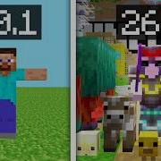 I Played Every Minecraft Version In One World