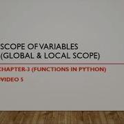 Variable Scope In Python Part 1