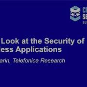 A First Look At The Security Of Serverless Applications Eduard Marin Telefonica Research