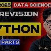 GATE 2025 Data Science Python Part 3 Maha Revision By Pankaj Sir