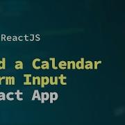 How To Add A Date And Date Range Picker Input In React With PrimeReact ReactJS PrimeReact