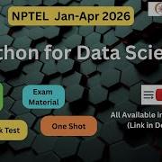 NPTEL Python For Data Science 2026 All Weeks Assignment Answers Exam Material