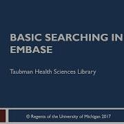 Basic Searching In Embase